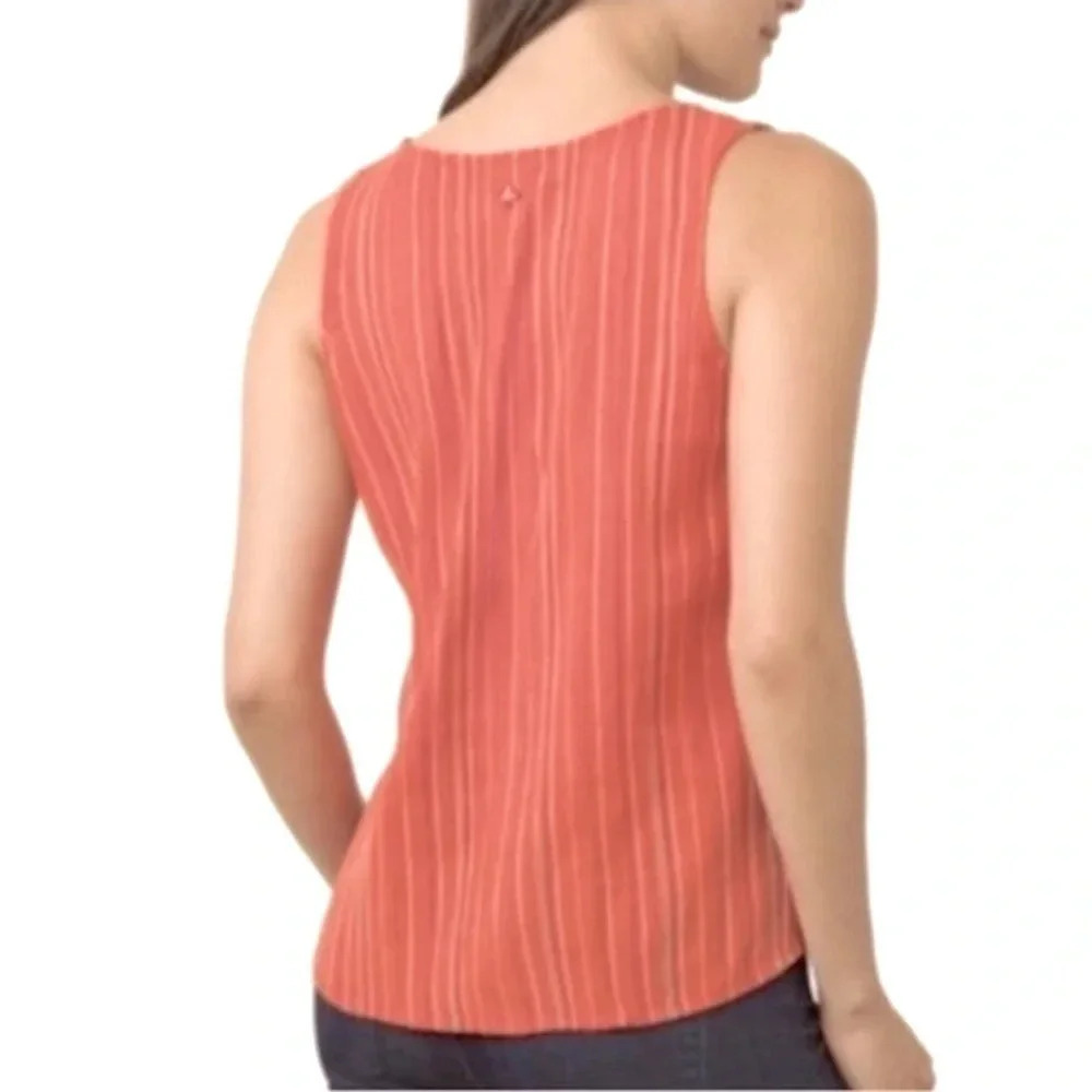 Prana Jardin Striped Boho Coral Tank Top Size XS‎ - Picture 6 of 8